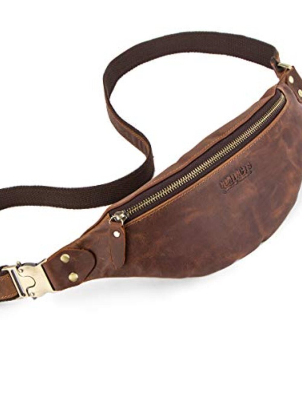 Genuine Leather Fanny Pack Crossbody Waist Bag Hiking Travel Belt Pouch
